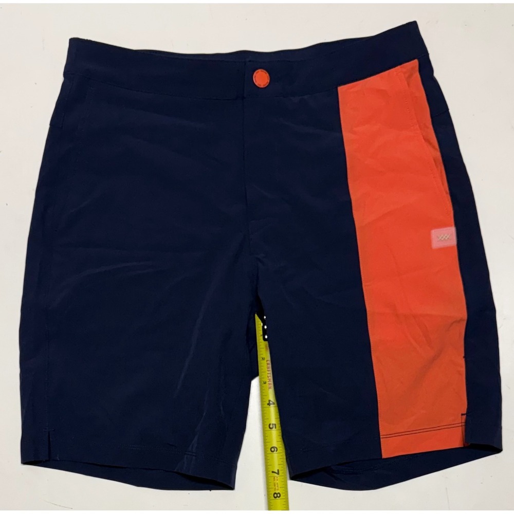 Rhone Mens‎ Small Barrier Swim Short Navy Emberglow Orange 6 Inseam 101557-410-S